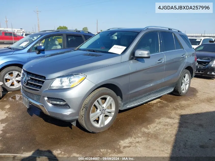 2013 Mercedes-Benz M-Class Ml 350 VIN: 4JGDA5JBXDA257996 Lot: 40284687