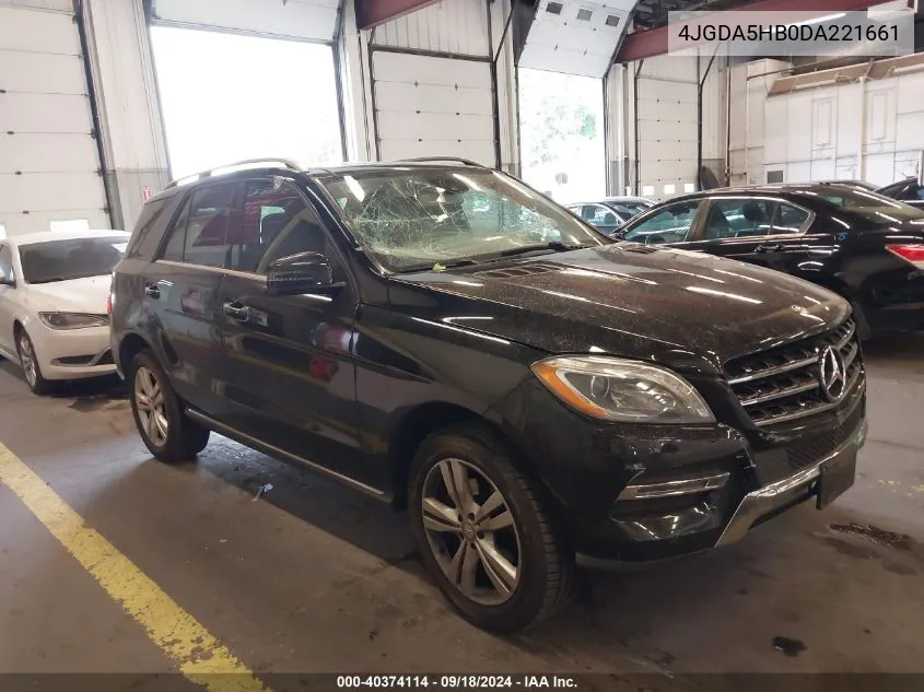 2013 Mercedes-Benz Ml 350 4Matic VIN: 4JGDA5HB0DA221661 Lot: 40374114