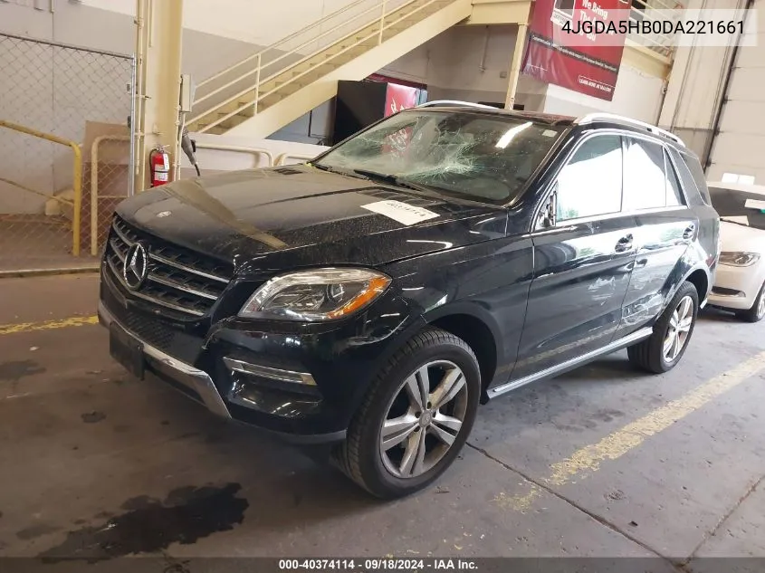 2013 Mercedes-Benz Ml 350 4Matic VIN: 4JGDA5HB0DA221661 Lot: 40374114