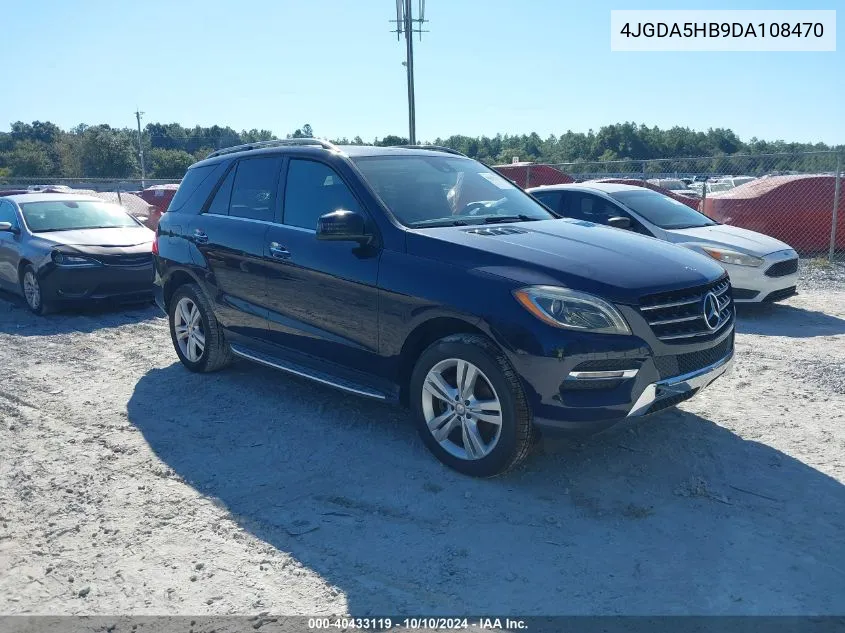 2013 Mercedes-Benz Ml 350 4Matic VIN: 4JGDA5HB9DA108470 Lot: 40433119