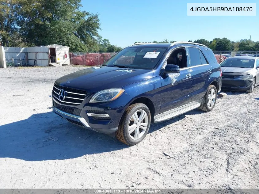 2013 Mercedes-Benz Ml 350 4Matic VIN: 4JGDA5HB9DA108470 Lot: 40433119