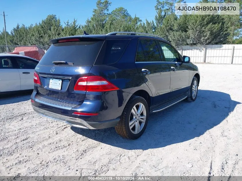 2013 Mercedes-Benz Ml 350 4Matic VIN: 4JGDA5HB9DA108470 Lot: 40433119