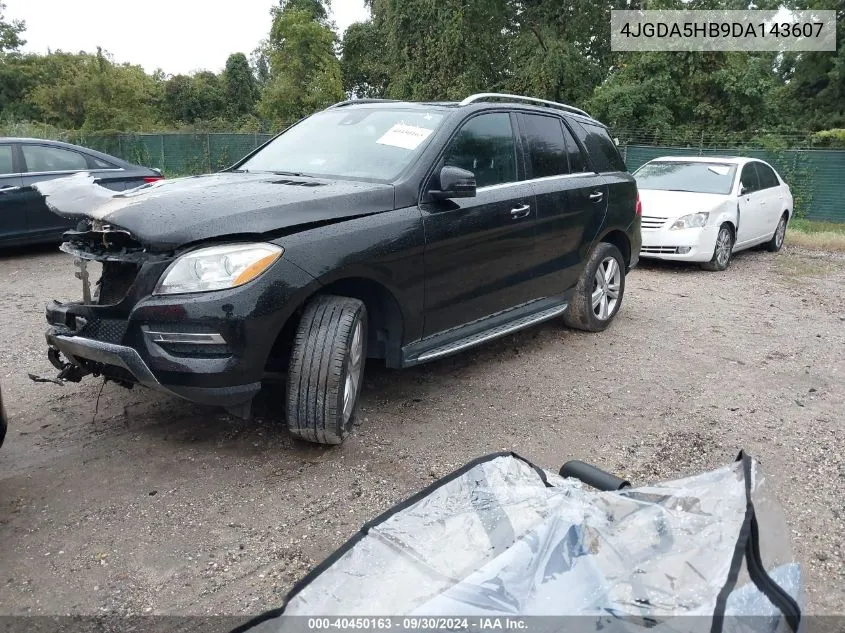 2013 Mercedes-Benz Ml 350 4Matic VIN: 4JGDA5HB9DA143607 Lot: 40450163