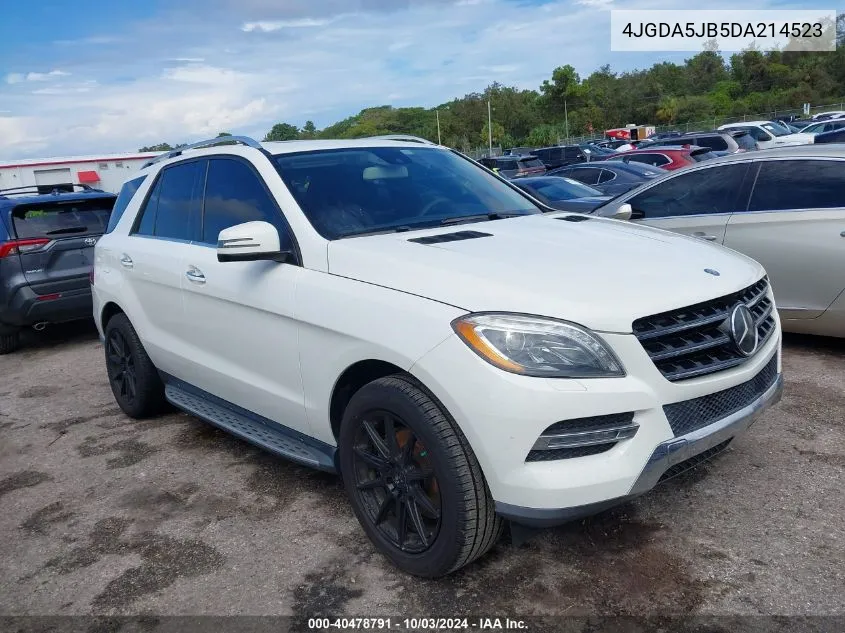 2013 Mercedes-Benz Ml 350 VIN: 4JGDA5JB5DA214523 Lot: 40478791