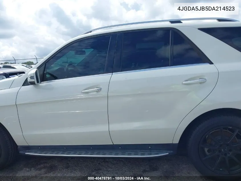 2013 Mercedes-Benz Ml 350 VIN: 4JGDA5JB5DA214523 Lot: 40478791