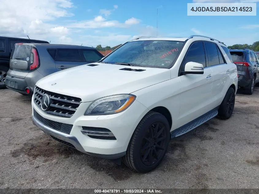 2013 Mercedes-Benz Ml 350 VIN: 4JGDA5JB5DA214523 Lot: 40478791