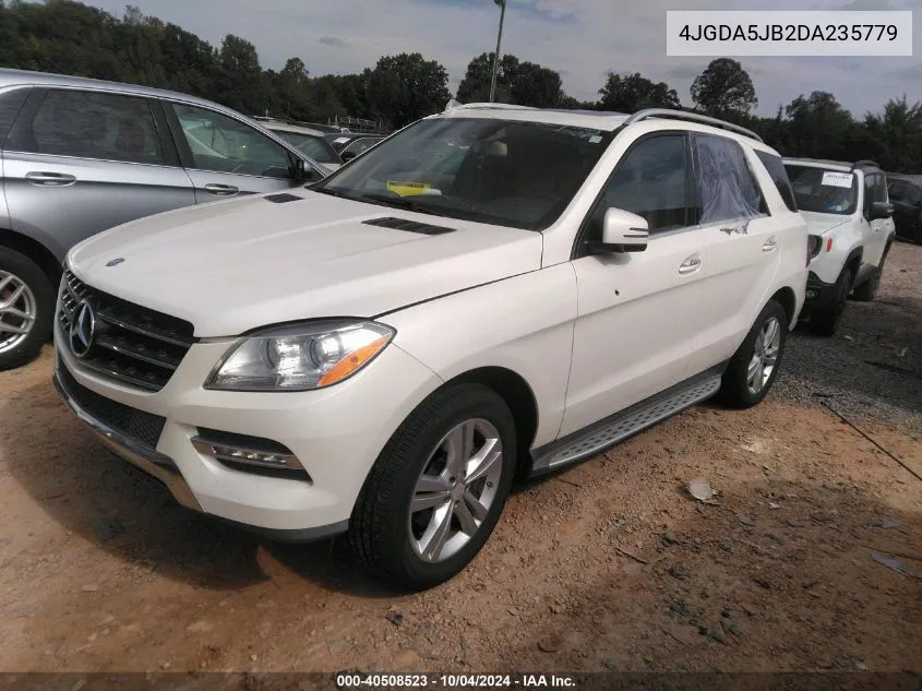 2013 Mercedes-Benz Ml 350 VIN: 4JGDA5JB2DA235779 Lot: 40508523