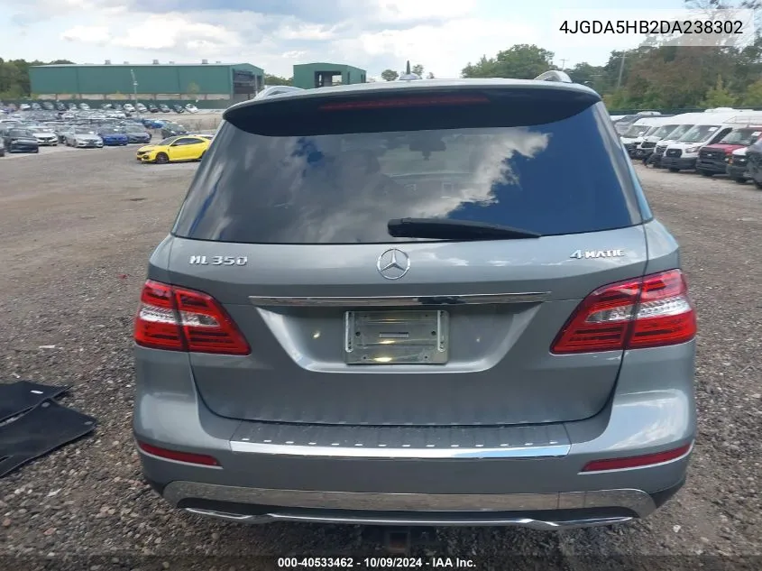 2013 Mercedes-Benz Ml 350 4Matic VIN: 4JGDA5HB2DA238302 Lot: 40533462