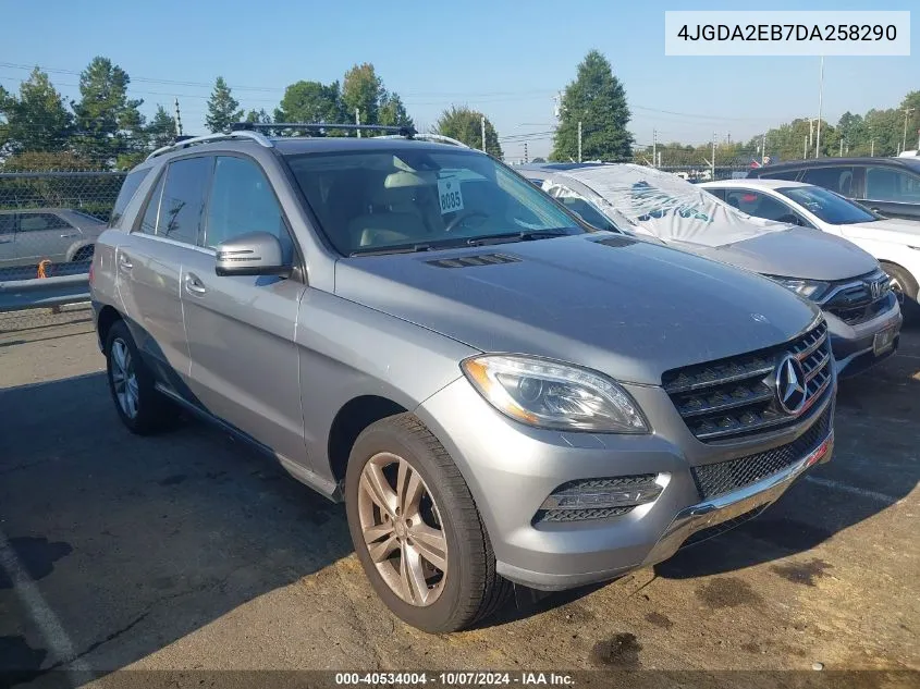 2013 Mercedes-Benz Ml 350 Bluetec 4Matic VIN: 4JGDA2EB7DA258290 Lot: 40534004