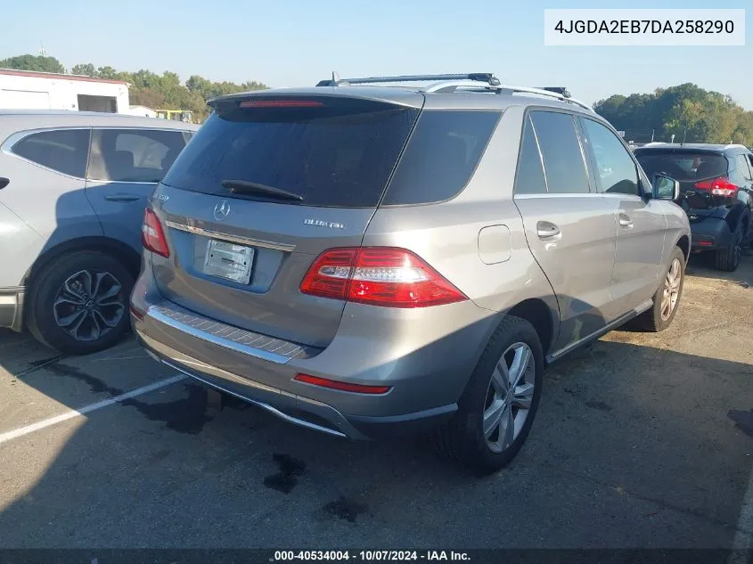 2013 Mercedes-Benz Ml 350 Bluetec 4Matic VIN: 4JGDA2EB7DA258290 Lot: 40534004