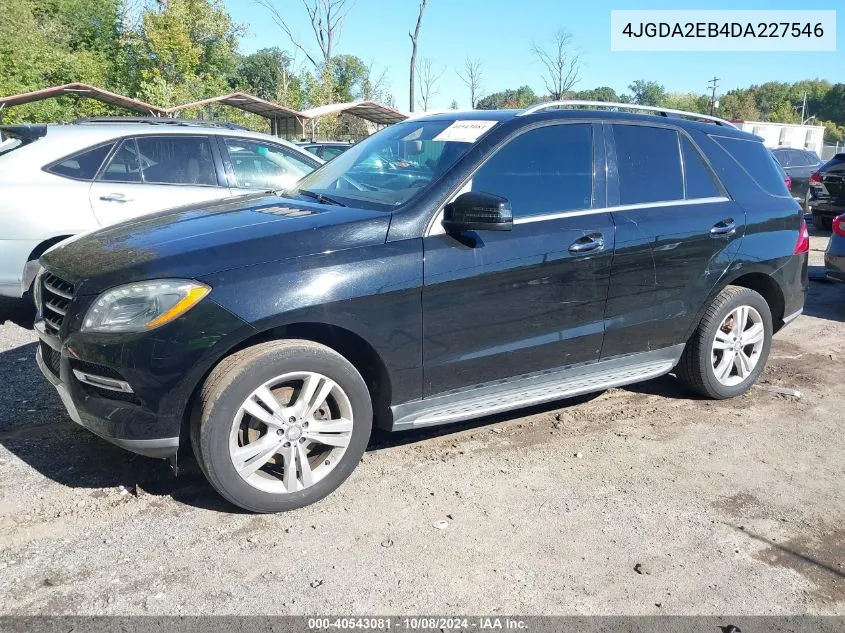 2013 Mercedes-Benz Ml 350 Bluetec 350 Bluetec VIN: 4JGDA2EB4DA227546 Lot: 40543081