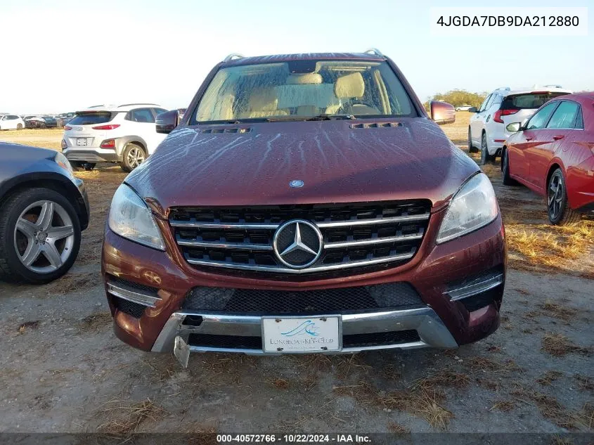 2013 Mercedes-Benz Ml 550 4Matic VIN: 4JGDA7DB9DA212880 Lot: 40572766