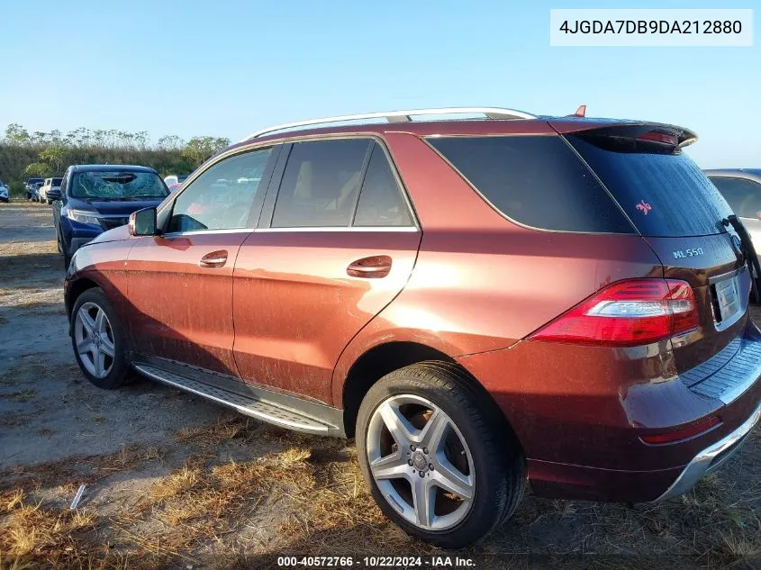 2013 Mercedes-Benz Ml 550 4Matic VIN: 4JGDA7DB9DA212880 Lot: 40572766