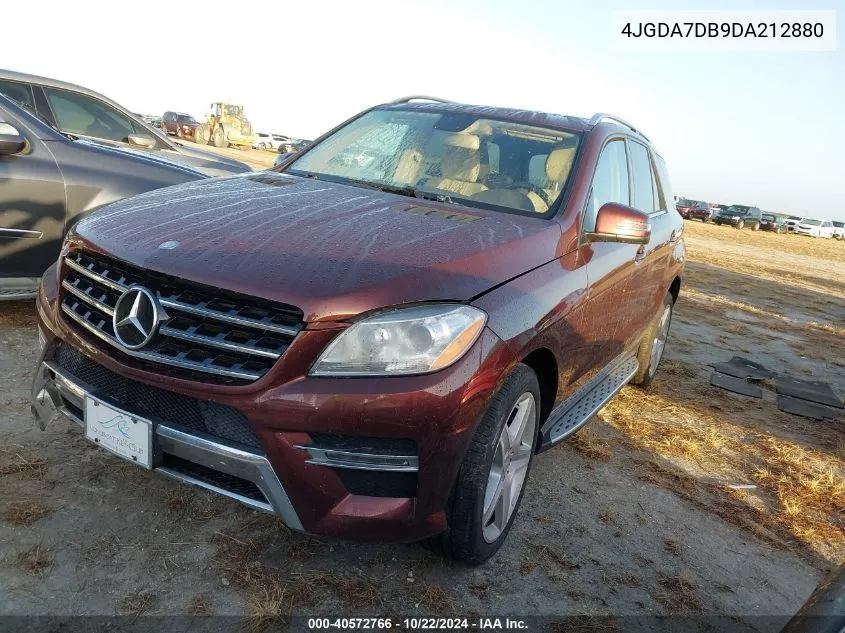 2013 Mercedes-Benz Ml 550 4Matic VIN: 4JGDA7DB9DA212880 Lot: 40572766