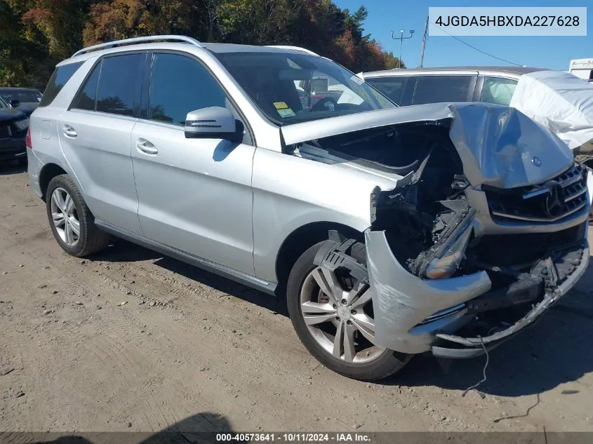 2013 Mercedes-Benz Ml 350 4Matic VIN: 4JGDA5HBXDA227628 Lot: 40573641