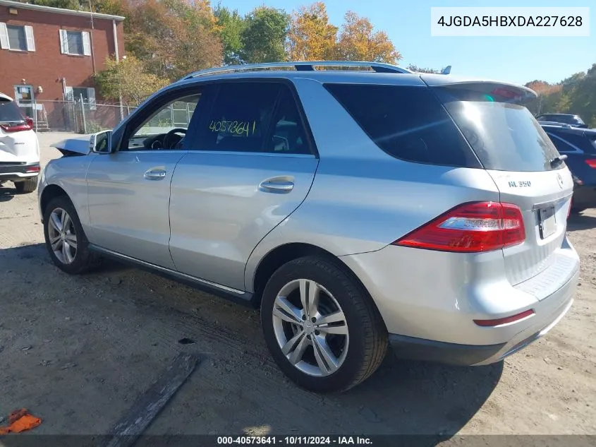 2013 Mercedes-Benz Ml 350 4Matic VIN: 4JGDA5HBXDA227628 Lot: 40573641