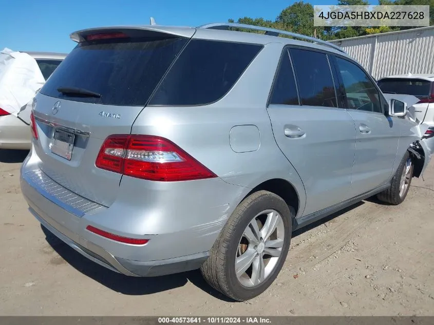 2013 Mercedes-Benz Ml 350 4Matic VIN: 4JGDA5HBXDA227628 Lot: 40573641