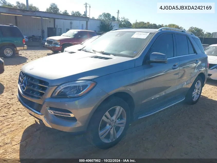 2013 Mercedes-Benz M-Class Ml 350 VIN: 4JGDA5JBXDA242169 Lot: 40607952