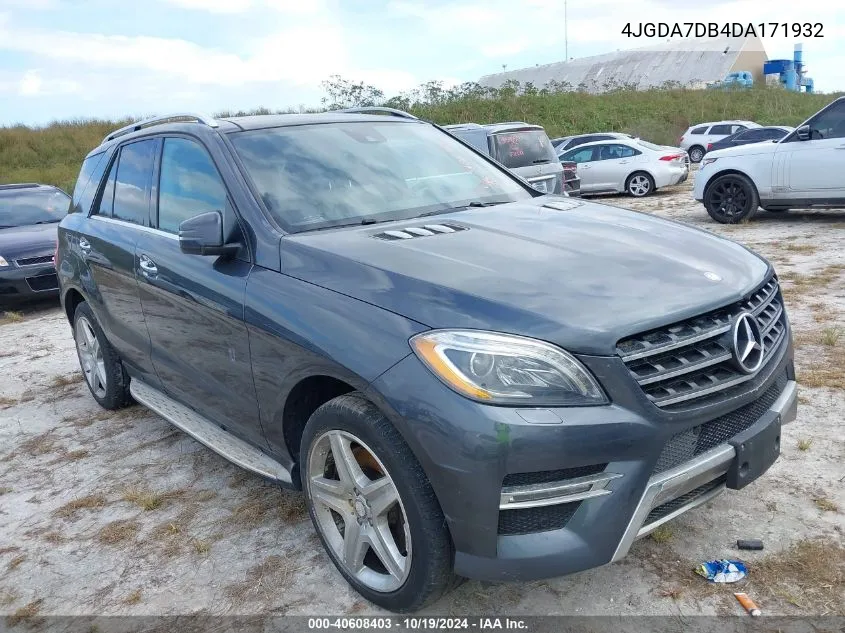 2013 Mercedes-Benz Ml 550 4Matic VIN: 4JGDA7DB4DA171932 Lot: 40608403