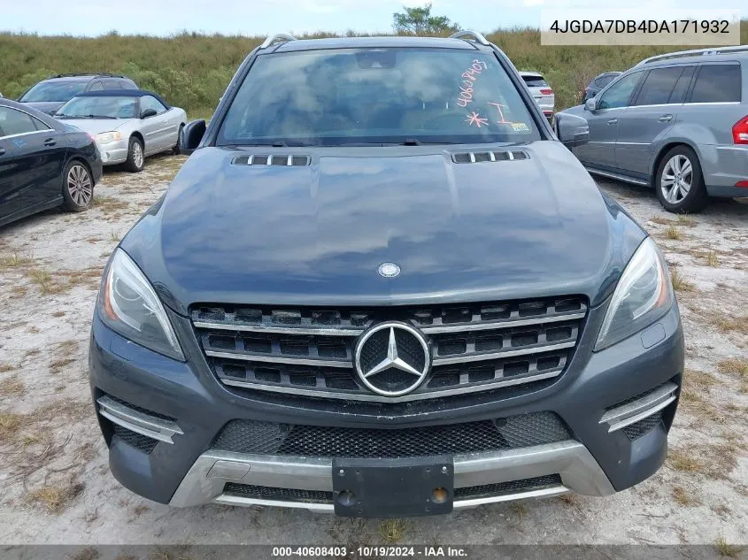 2013 Mercedes-Benz Ml 550 4Matic VIN: 4JGDA7DB4DA171932 Lot: 40608403