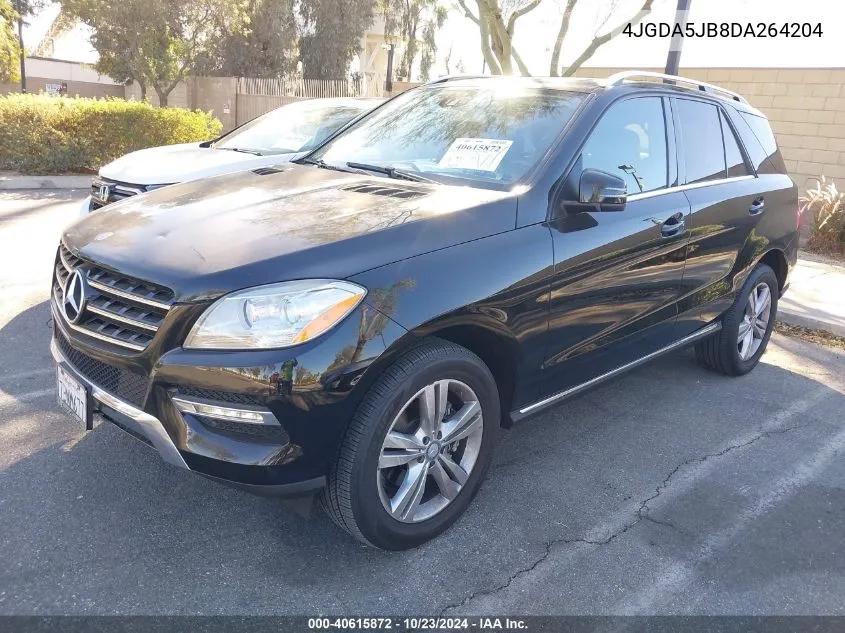 2013 Mercedes-Benz Ml 350 VIN: 4JGDA5JB8DA264204 Lot: 40615872