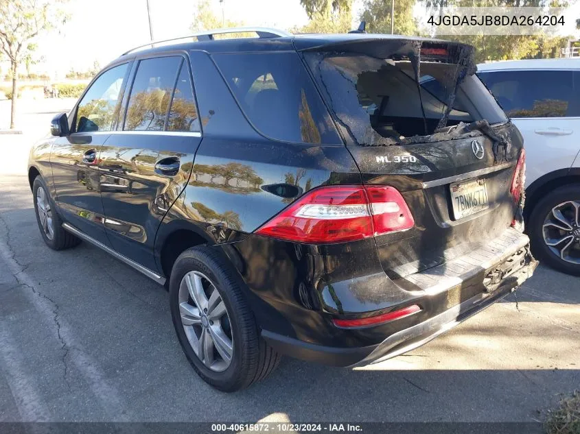 2013 Mercedes-Benz Ml 350 VIN: 4JGDA5JB8DA264204 Lot: 40615872