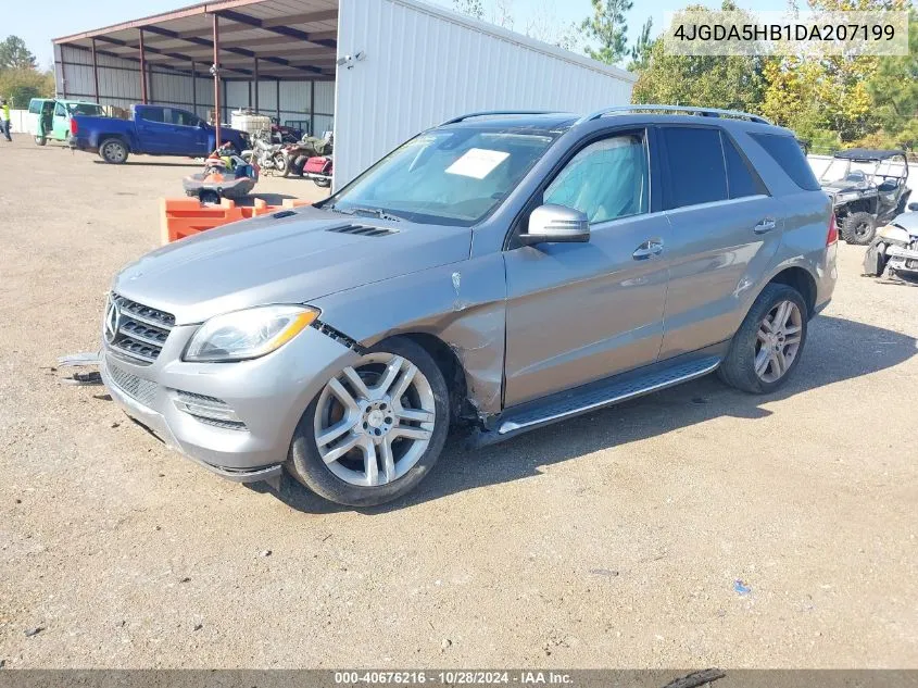 2013 Mercedes-Benz Ml 350 4Matic VIN: 4JGDA5HB1DA207199 Lot: 40676216