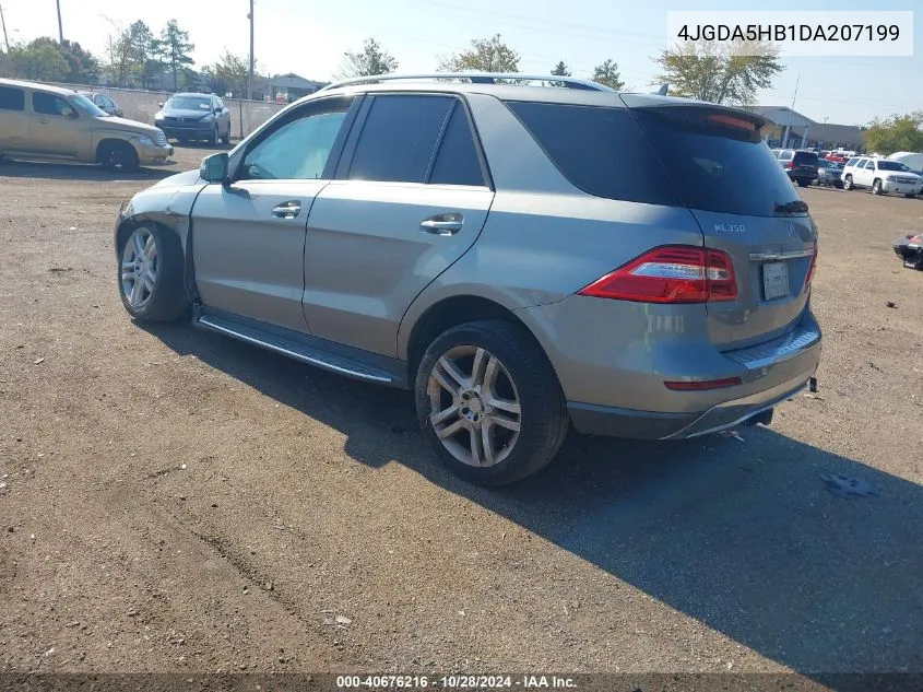 2013 Mercedes-Benz Ml 350 4Matic VIN: 4JGDA5HB1DA207199 Lot: 40676216