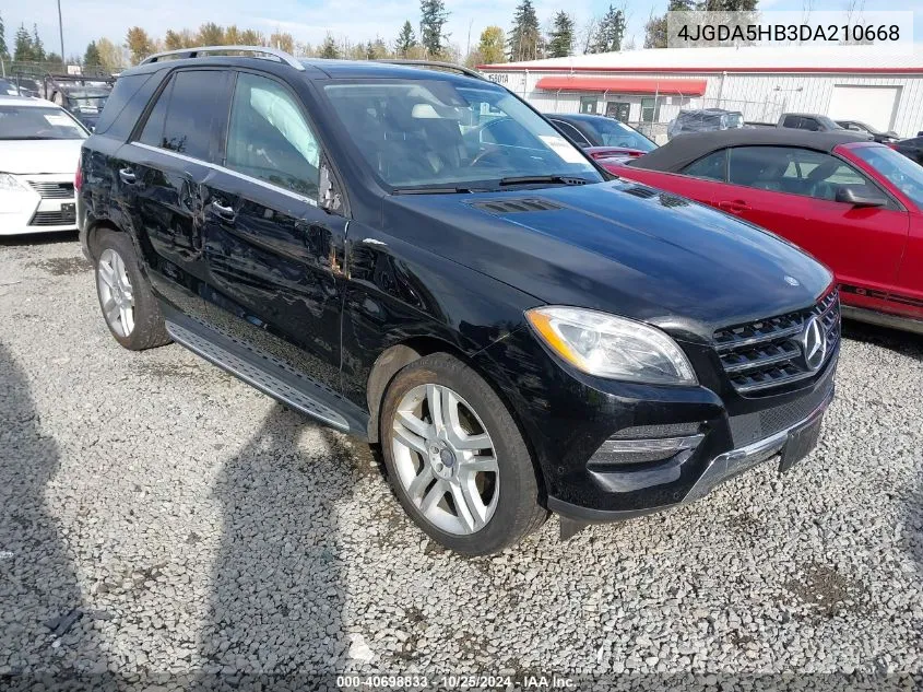 2013 Mercedes-Benz Ml 350 4Matic VIN: 4JGDA5HB3DA210668 Lot: 40698833