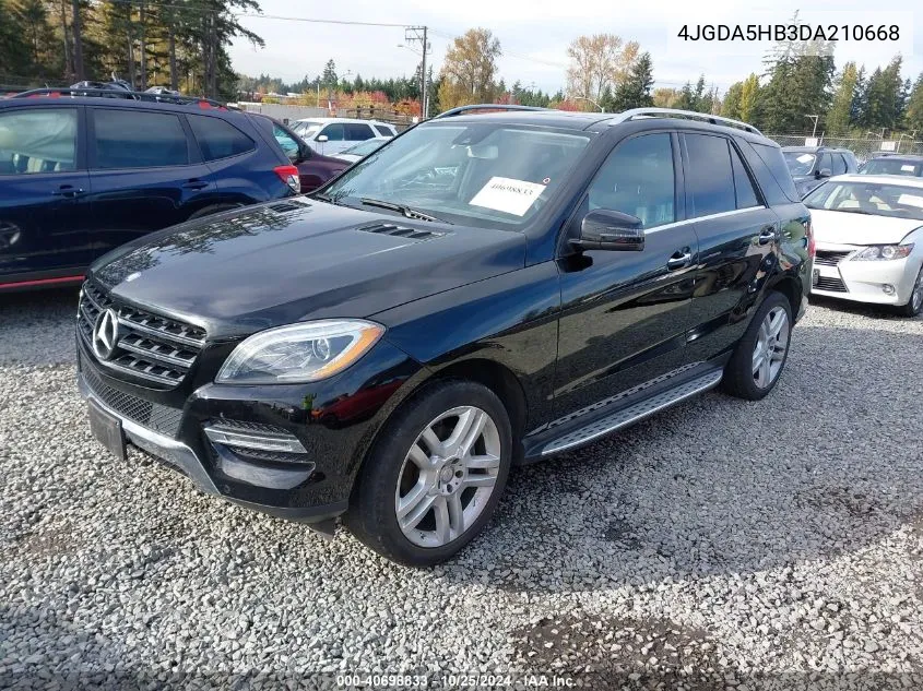 2013 Mercedes-Benz Ml 350 4Matic VIN: 4JGDA5HB3DA210668 Lot: 40698833