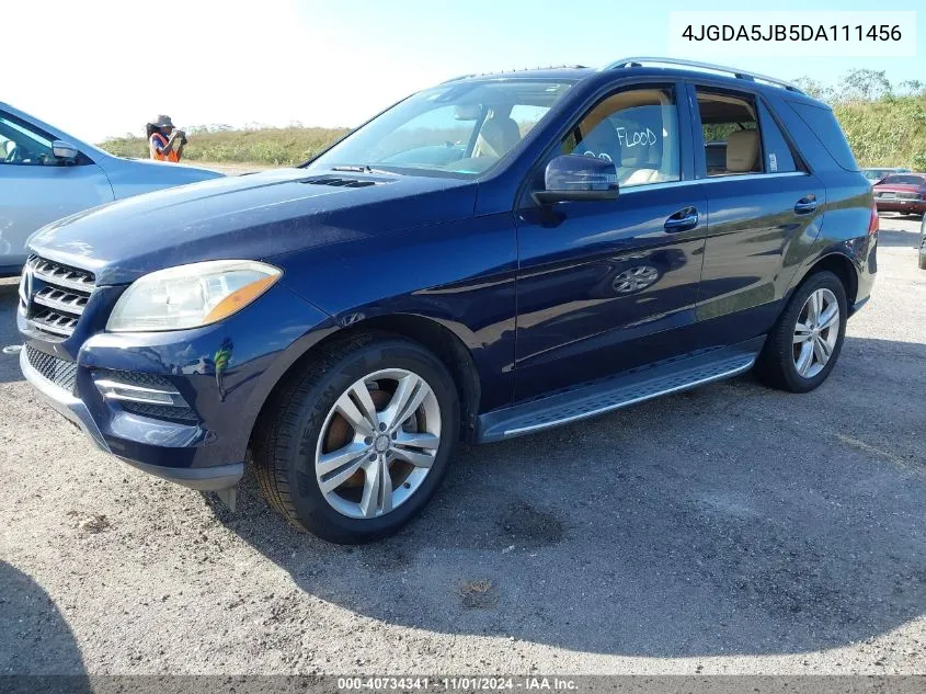 2013 Mercedes-Benz Ml 350 VIN: 4JGDA5JB5DA111456 Lot: 40734341