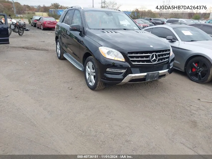 2013 Mercedes-Benz Ml 350 4Matic VIN: 4JGDA5HB7DA264376 Lot: 40736151