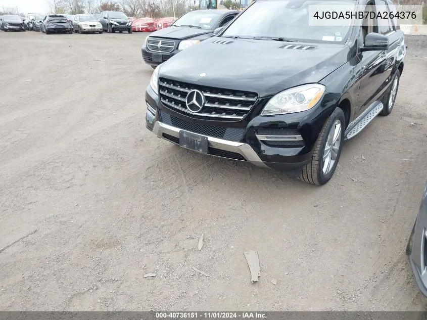 2013 Mercedes-Benz Ml 350 4Matic VIN: 4JGDA5HB7DA264376 Lot: 40736151