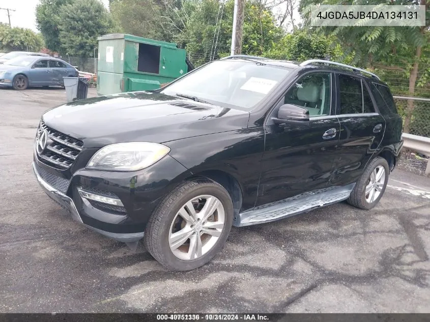 2013 Mercedes-Benz Ml 350 VIN: 4JGDA5JB4DA134131 Lot: 40751336