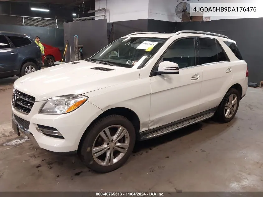 2013 Mercedes-Benz Ml 350 4Matic VIN: 4JGDA5HB9DA176476 Lot: 40765313