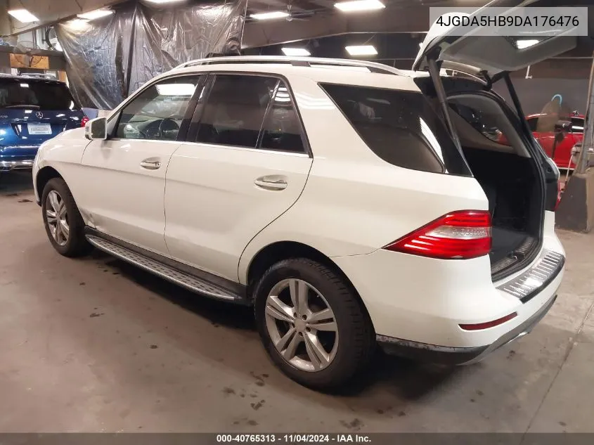 2013 Mercedes-Benz Ml 350 4Matic VIN: 4JGDA5HB9DA176476 Lot: 40765313