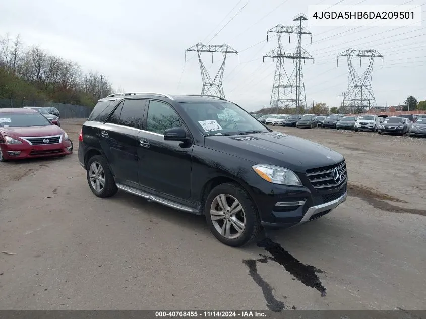 2013 Mercedes-Benz Ml 350 4Matic VIN: 4JGDA5HB6DA209501 Lot: 40768455