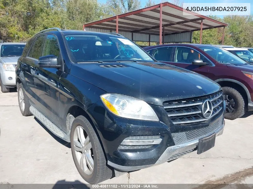 2013 Mercedes-Benz Ml 350 4Matic VIN: 4JGDA5HB4DA207925 Lot: 40811102