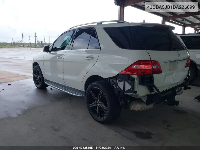 2013 Mercedes-Benz Ml 350 VIN: 4JGDA5JB1DA226099 Lot: 40825195