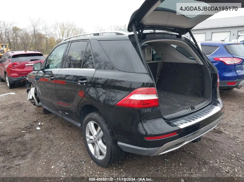 4JGDA5JB0DA195170 2013 Mercedes-Benz Ml 350