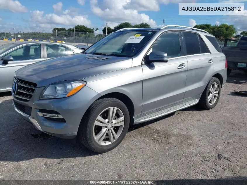 2013 Mercedes-Benz Ml 350 Bluetec 4Matic VIN: 4JGDA2EB5DA215812 Lot: 40854901