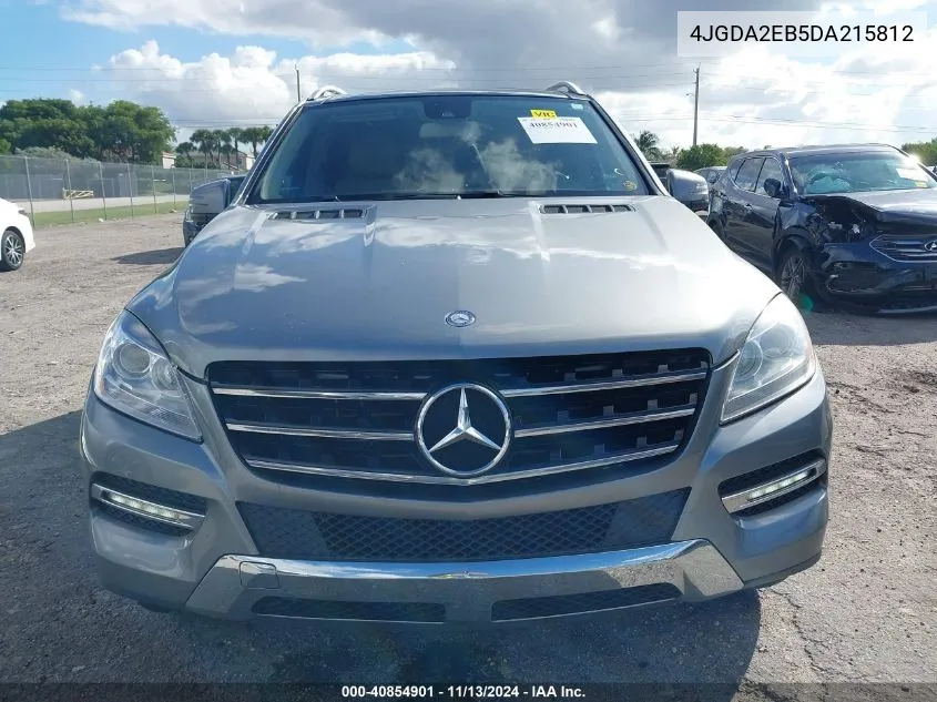 2013 Mercedes-Benz Ml 350 Bluetec 4Matic VIN: 4JGDA2EB5DA215812 Lot: 40854901