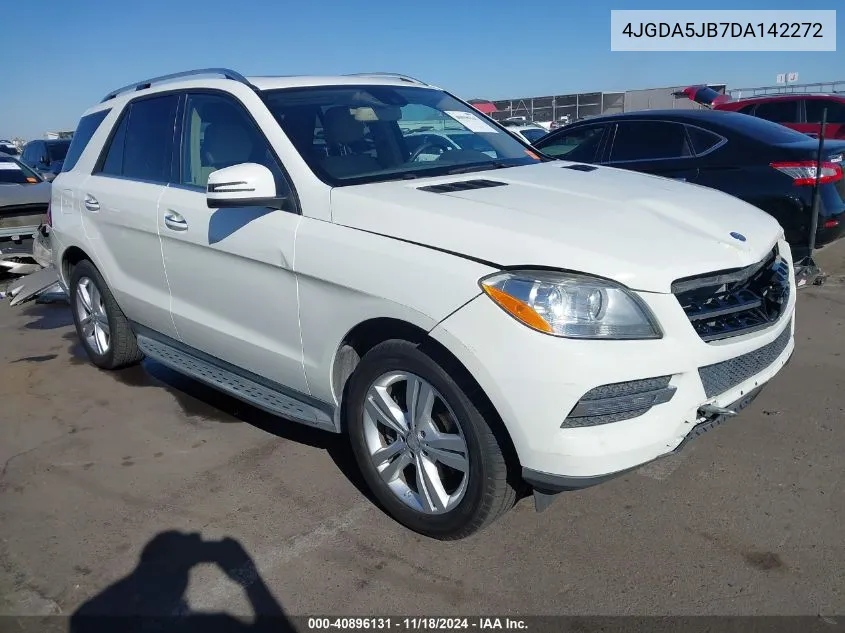 2013 Mercedes-Benz Ml 350 VIN: 4JGDA5JB7DA142272 Lot: 40896131