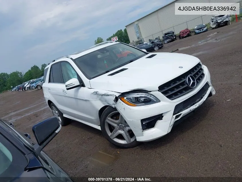 4JGDA5HB0EA336942 2014 Mercedes-Benz Ml 350 4Matic