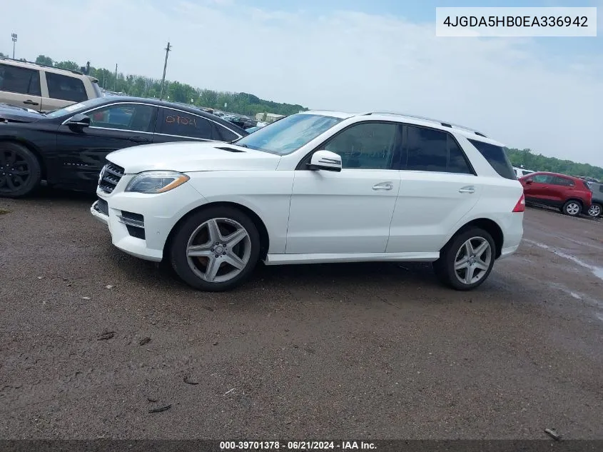 4JGDA5HB0EA336942 2014 Mercedes-Benz Ml 350 4Matic