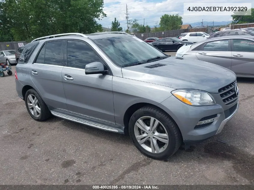 2014 Mercedes-Benz Ml 350 Bluetec 4Matic VIN: 4JGDA2EB7EA392329 Lot: 40025395