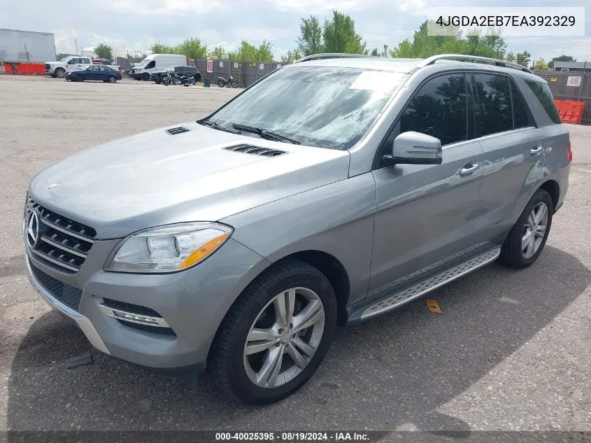 2014 Mercedes-Benz Ml 350 Bluetec 4Matic VIN: 4JGDA2EB7EA392329 Lot: 40025395