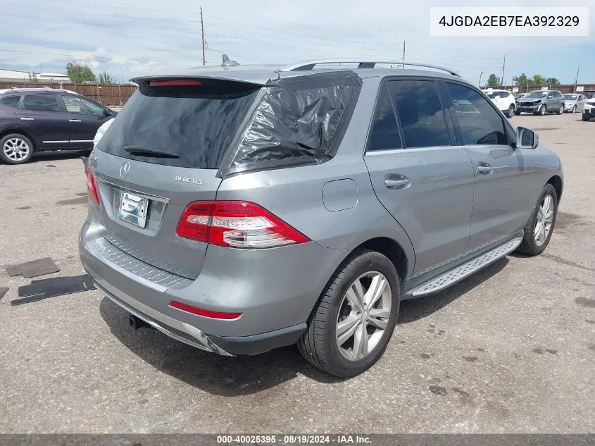 2014 Mercedes-Benz Ml 350 Bluetec 4Matic VIN: 4JGDA2EB7EA392329 Lot: 40025395