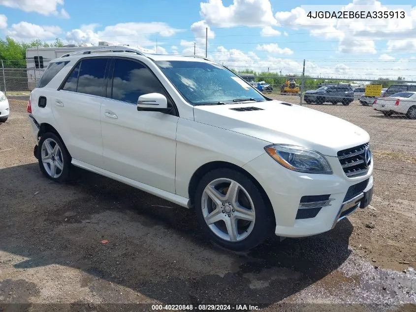 2014 Mercedes-Benz Ml 350 Bluetec 4Matic VIN: 4JGDA2EB6EA335913 Lot: 40220848