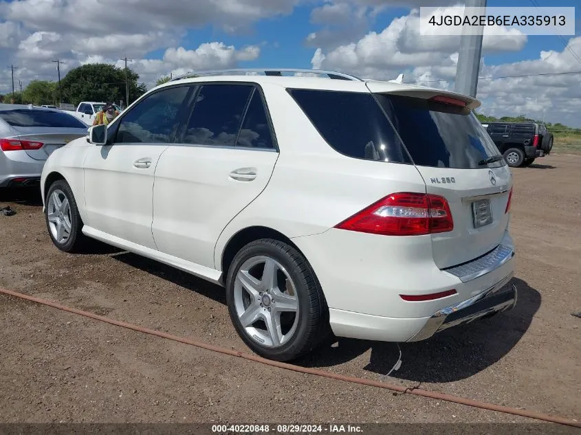 2014 Mercedes-Benz Ml 350 Bluetec 4Matic VIN: 4JGDA2EB6EA335913 Lot: 40220848